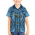 Bula Fiji Vintage Family Matching Tank Maxi Dress and Hawaiian Shirt Prussian Blue Masi Motifs