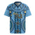 Bula Fiji Vintage Rugby Jersey Prussian Blue Masi Motifs