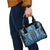 Bula Fiji Vintage Shoulder Handbag Prussian Blue Masi Motifs
