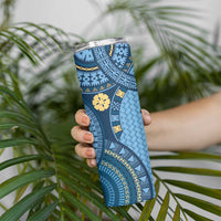 Bula Fiji Vintage Skinny Tumbler Prussian Blue Masi Motifs