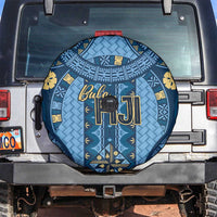 Bula Fiji Vintage Spare Tire Cover Prussian Blue Masi Motifs