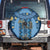 Bula Fiji Vintage Spare Tire Cover Prussian Blue Masi Motifs