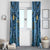 Bula Fiji Vintage Window Curtain Prussian Blue Masi Motifs
