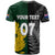 Custom New Zealand Mix South Africa Rugby T Shirt Protea Vs. Silver Ferns LT7