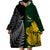 Personalised New Zealand Mix South Africa Rugby Wearable Blanket Hoodie Protea Vs. Silver Ferns LT7 - Polynesian Pride