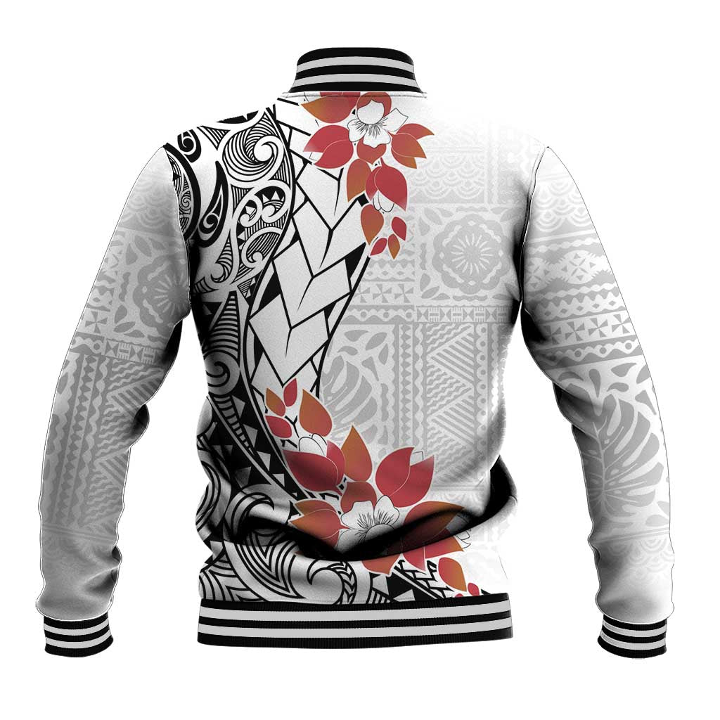 Bula Fiji Day Baseball Jacket Tagimaucia on Masi Pattern LT7 - Polynesian Pride