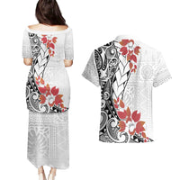 Bula Fiji Day Couples Matching Puletasi and Hawaiian Shirt Tagimaucia on Masi Pattern LT7 - Polynesian Pride