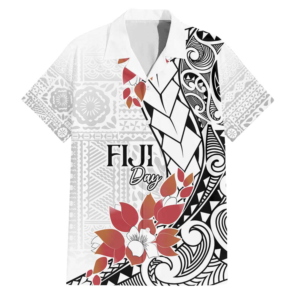 Bula Fiji Day Family Matching Mermaid Dress and Hawaiian Shirt Tagimaucia on Masi Pattern