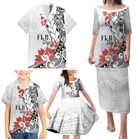 Bula Fiji Day Family Matching Puletasi and Hawaiian Shirt Tagimaucia on Masi Pattern LT7 - Polynesian Pride