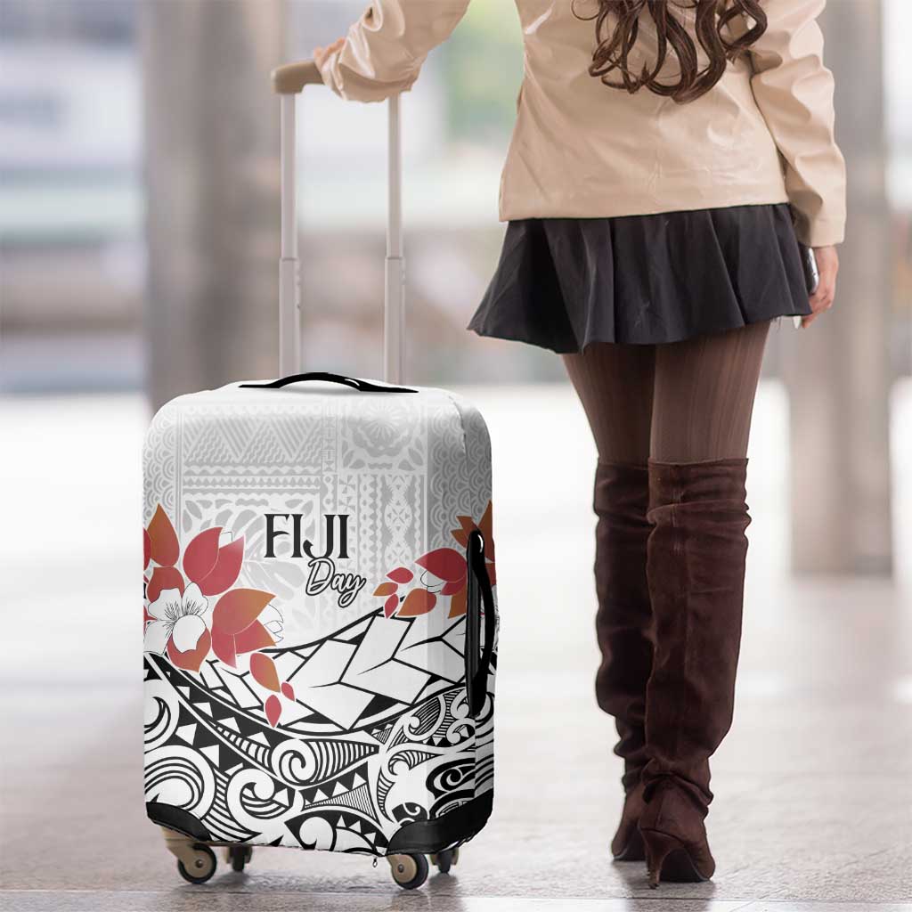 Bula Fiji Day Luggage Cover Tagimaucia on Masi Pattern