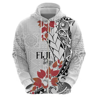 Bula Fiji Day Zip Hoodie Tagimaucia on Masi Pattern LT7 - Polynesian Pride
