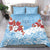 Bula Fiji Day Bedding Set Tagimaucia on Masi Pattern - Turquoise