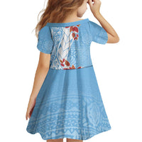 Bula Fiji Day Family Matching Mermaid Dress and Hawaiian Shirt Tagimaucia on Masi Pattern - Turquoise LT7 - Polynesian Pride
