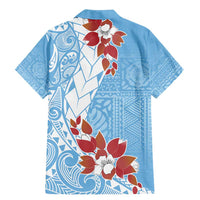 Bula Fiji Day Family Matching Mermaid Dress and Hawaiian Shirt Tagimaucia on Masi Pattern - Turquoise LT7 - Polynesian Pride