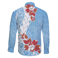 Bula Fiji Day Family Matching Mermaid Dress and Hawaiian Shirt Tagimaucia on Masi Pattern - Turquoise LT7 - Polynesian Pride