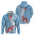 Bula Fiji Day Hoodie Tagimaucia on Masi Pattern - Turquoise