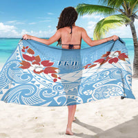 Bula Fiji Day Sarong Tagimaucia on Masi Pattern - Turquoise