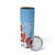 Bula Fiji Day Skinny Tumbler Tagimaucia on Masi Pattern - Turquoise