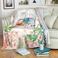 Fight Cancer In All Colors Blanket Plumeria Mix Tapa Pattern