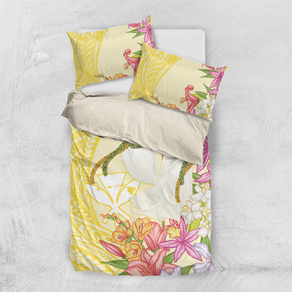 Aloha Hawaii Kanaka Makahiki Bedding Set Akua Loa - Festive Golden Sand LT7 US Twin 172cm x 218cm Sandy Yellow - Polynesian Pride