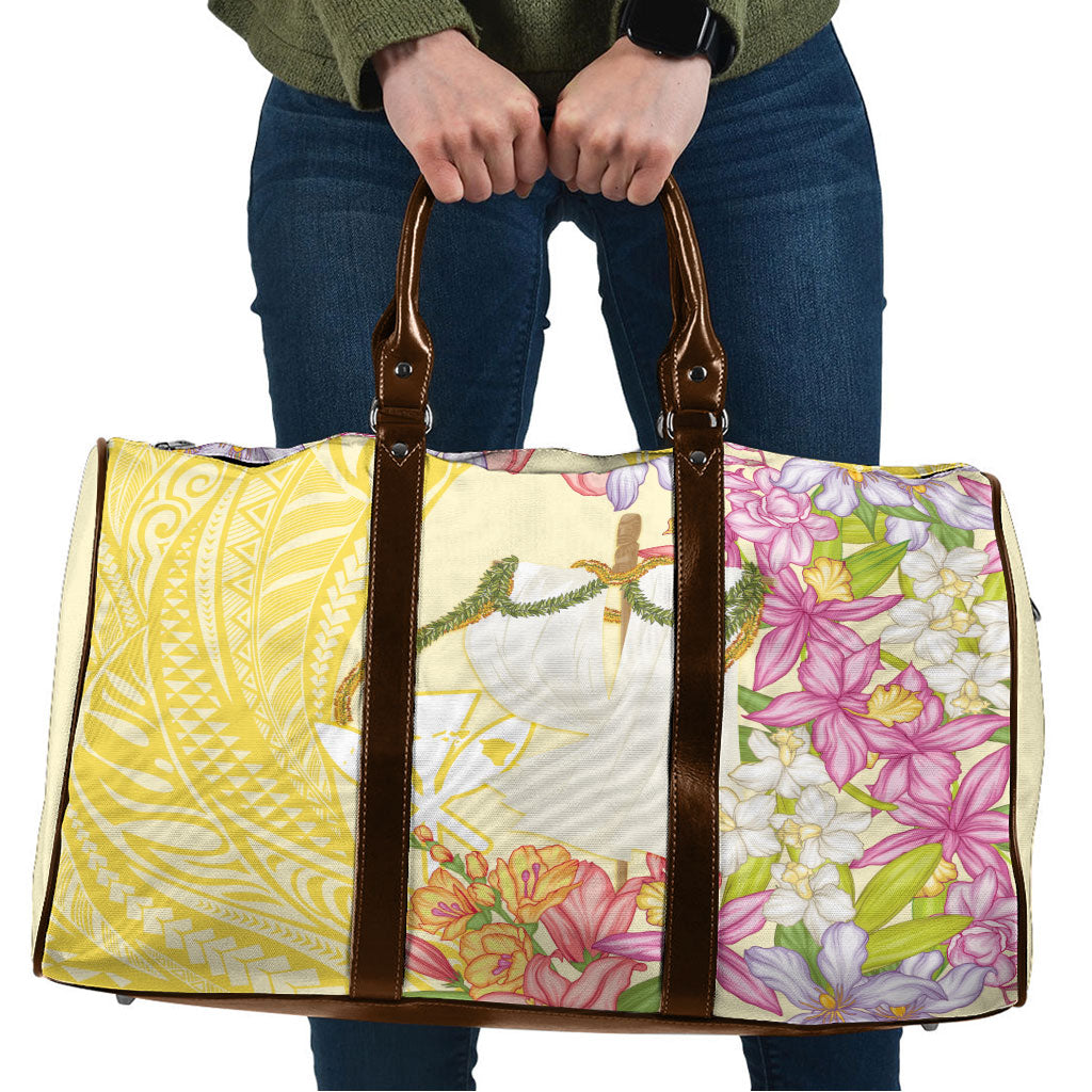 Aloha Hawaii Kanaka Makahiki Travel Bag Akua Loa - Festive Golden Sand LT7 Sandy Yellow - Polynesian Pride