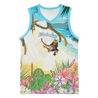 Aloha Hawaii Makahiki Hula Dance Basketball Jersey Beach Scenery LT7 Unisex Multicolor - Polynesian Pride