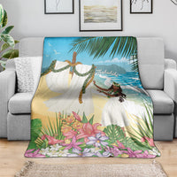 Aloha Hawaii Makahiki Hula Dance Blanket Beach Scenery LT7 - Polynesian Pride