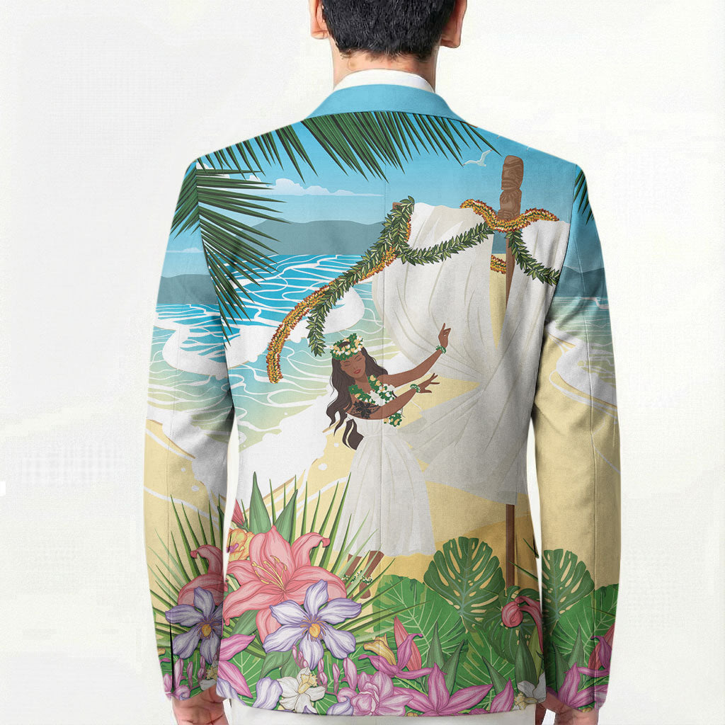 Aloha Hawaii Makahiki Hula Dance Blazer Beach Scenery LT7 - Polynesian Pride