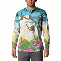 Aloha Hawaii Makahiki Hula Dance Button Sweatshirt Beach Scenery LT7 - Polynesian Pride