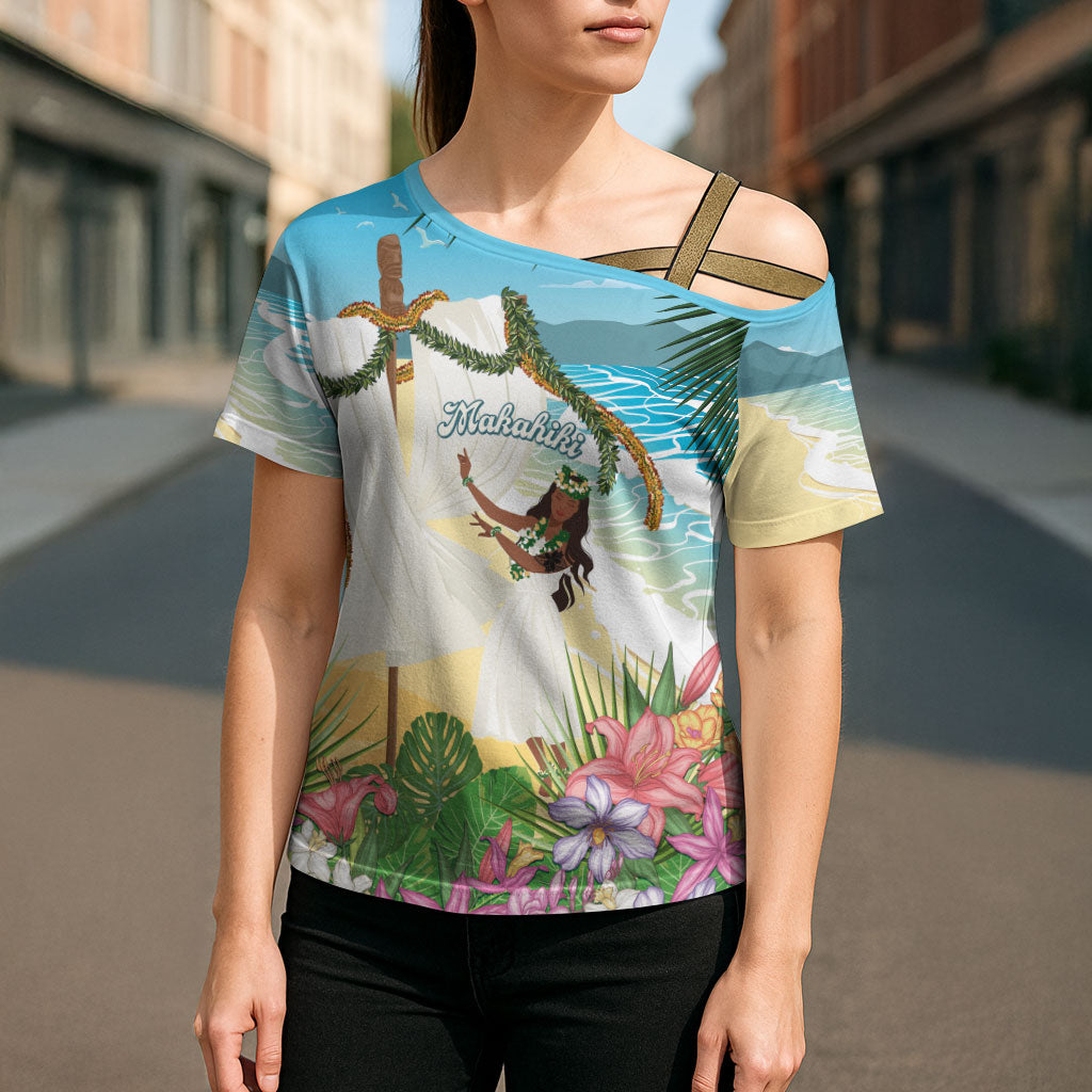 Aloha Hawaii Makahiki Hula Dance Cross Shoulder Shirt Beach Scenery LT7 - Polynesian Pride