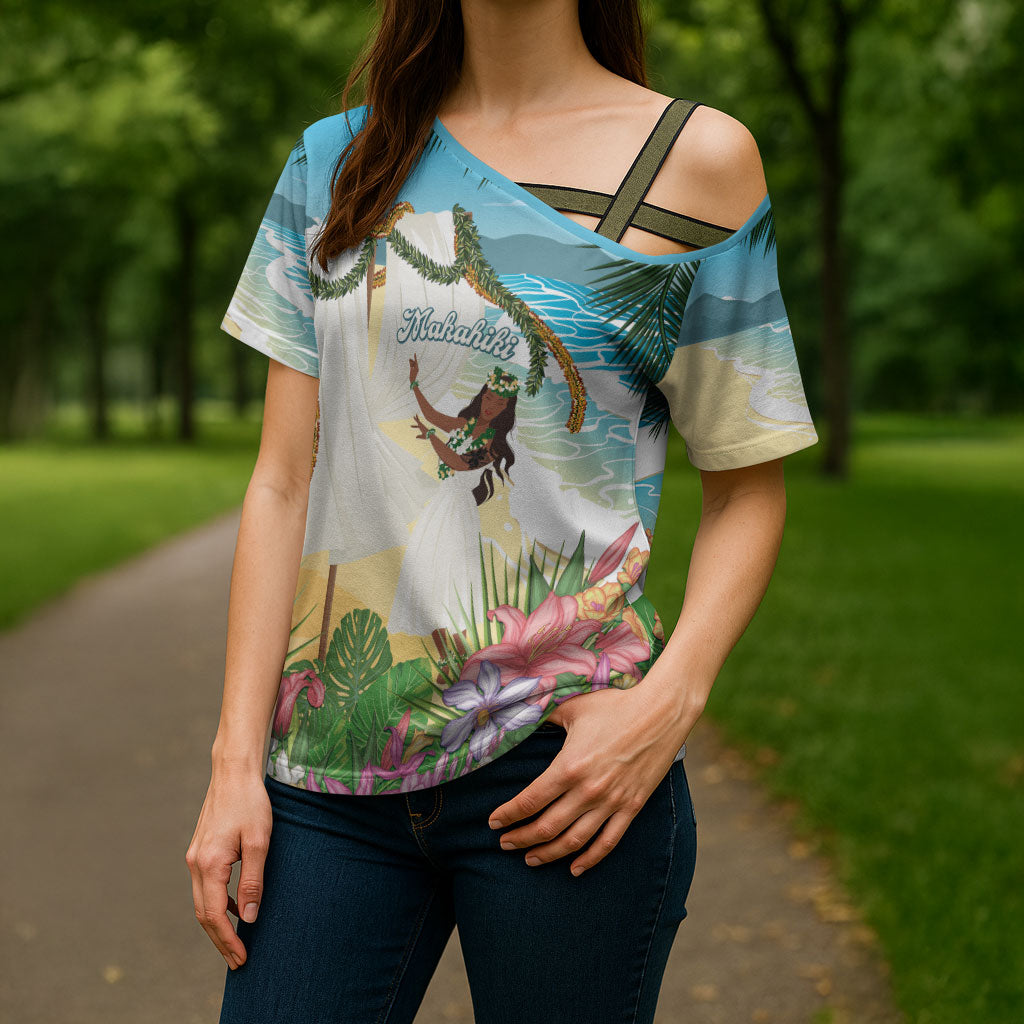 Aloha Hawaii Makahiki Hula Dance Cross Shoulder Shirt Beach Scenery LT7 - Polynesian Pride
