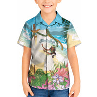 Aloha Hawaii Makahiki Hula Dance Kid Hawaiian Shirt Beach Scenery LT7 Kid Multicolor - Polynesian Pride