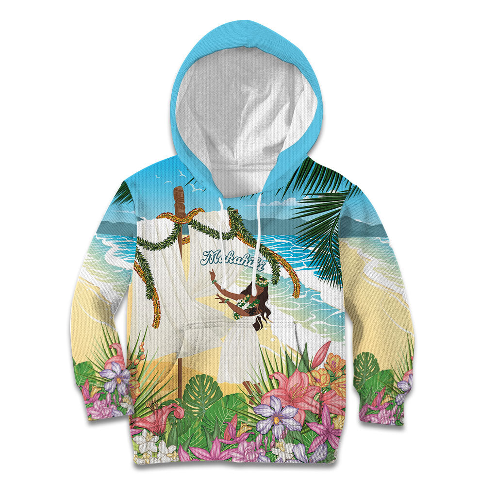 Aloha Hawaii Makahiki Hula Dance Kid Hoodie Beach Scenery LT7 Hoodie Multicolor - Polynesian Pride