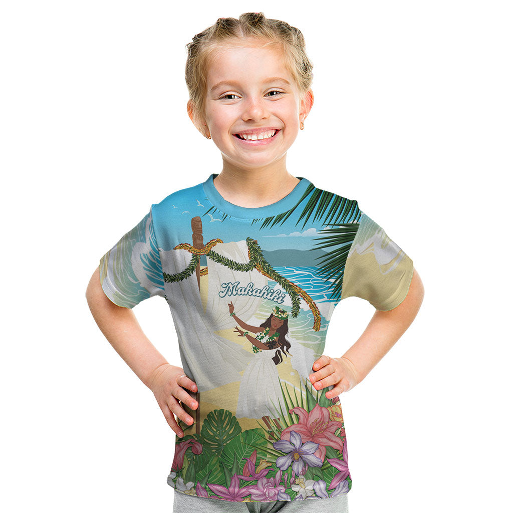Aloha Hawaii Makahiki Hula Dance Kid T Shirt Beach Scenery LT7 Multicolor - Polynesian Pride