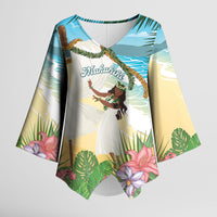 Aloha Hawaii Makahiki Hula Dance Kimono Sleeve Blouse Beach Scenery LT7 Female Multicolor - Polynesian Pride