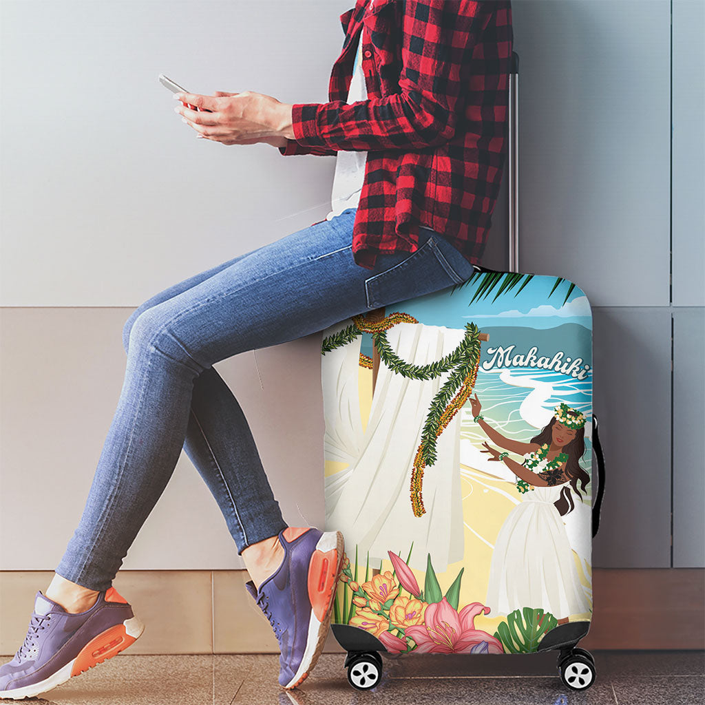 Aloha Hawaii Makahiki Hula Dance Luggage Cover Beach Scenery LT7 - Polynesian Pride