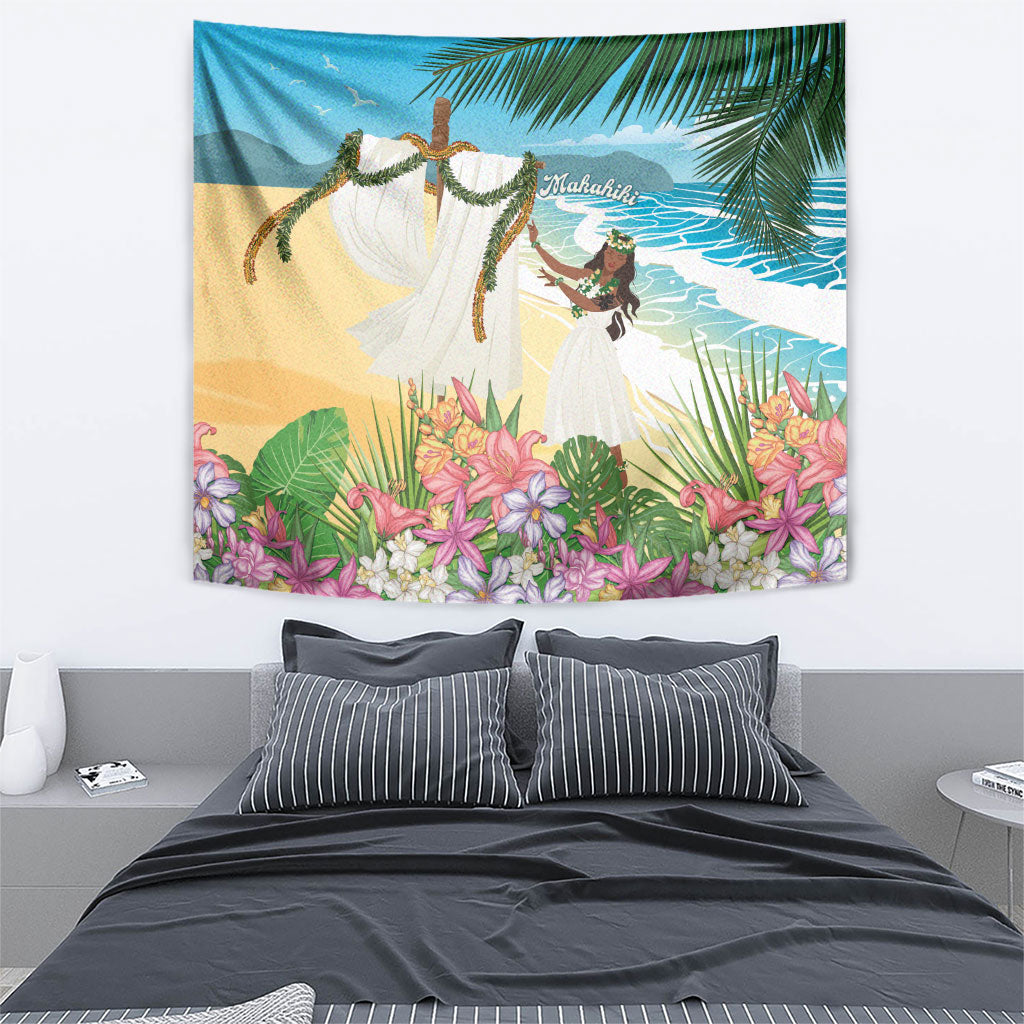 Aloha Hawaii Makahiki Hula Dance Tapestry Beach Scenery LT7 - Polynesian Pride