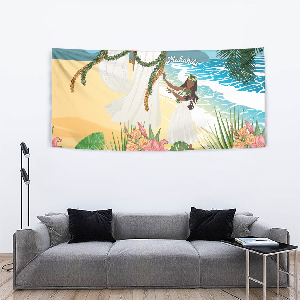 Aloha Hawaii Makahiki Hula Dance Tapestry Beach Scenery LT7 - Polynesian Pride