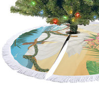 Aloha Hawaii Makahiki Hula Dance Tree Skirt Beach Scenery LT7 - Polynesian Pride