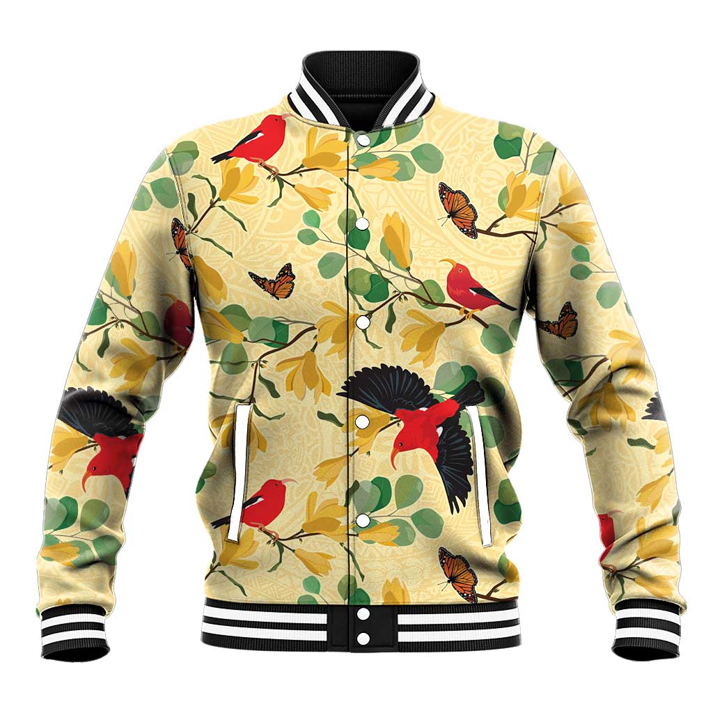 Aloha Hawaii Baseball Jacket I'iwi on Mamane Pastel Cream
