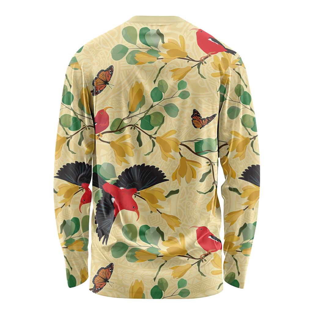 Aloha Hawaii Long Sleeve Shirt I'iwi on Mamane Pastel Cream