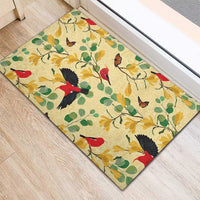 Aloha Hawaii Rubber Doormat I'iwi on Mamane Pastel Cream