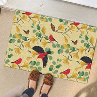 Aloha Hawaii Rubber Doormat I'iwi on Mamane Pastel Cream