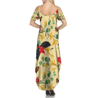 Aloha Hawaii Summer Maxi Dress I'iwi on Mamane Pastel Cream