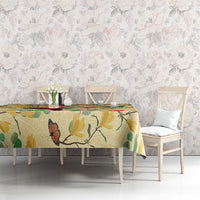 Aloha Hawaii Tablecloth I'iwi on Mamane Pastel Cream