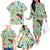 Aloha Hawaii Family Matching Off The Shoulder Long Sleeve Dress and Hawaiian Shirt I'iwi on Mamane Pastel Turquoise