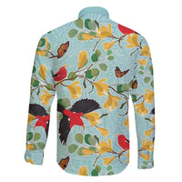 Aloha Hawaii Family Matching Tank Maxi Dress and Hawaiian Shirt I'iwi on Mamane Pastel Turquoise