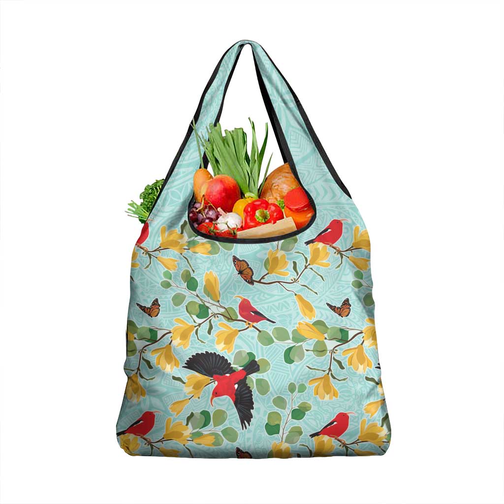 Aloha Hawaii Grocery Bag I'iwi on Mamane Pastel Turquoise