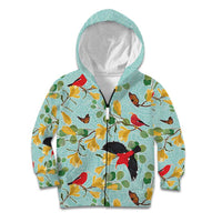 Aloha Hawaii Kid Hoodie I'iwi on Mamane Pastel Turquoise