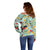 Aloha Hawaii Off Shoulder Sweater I'iwi on Mamane Pastel Turquoise